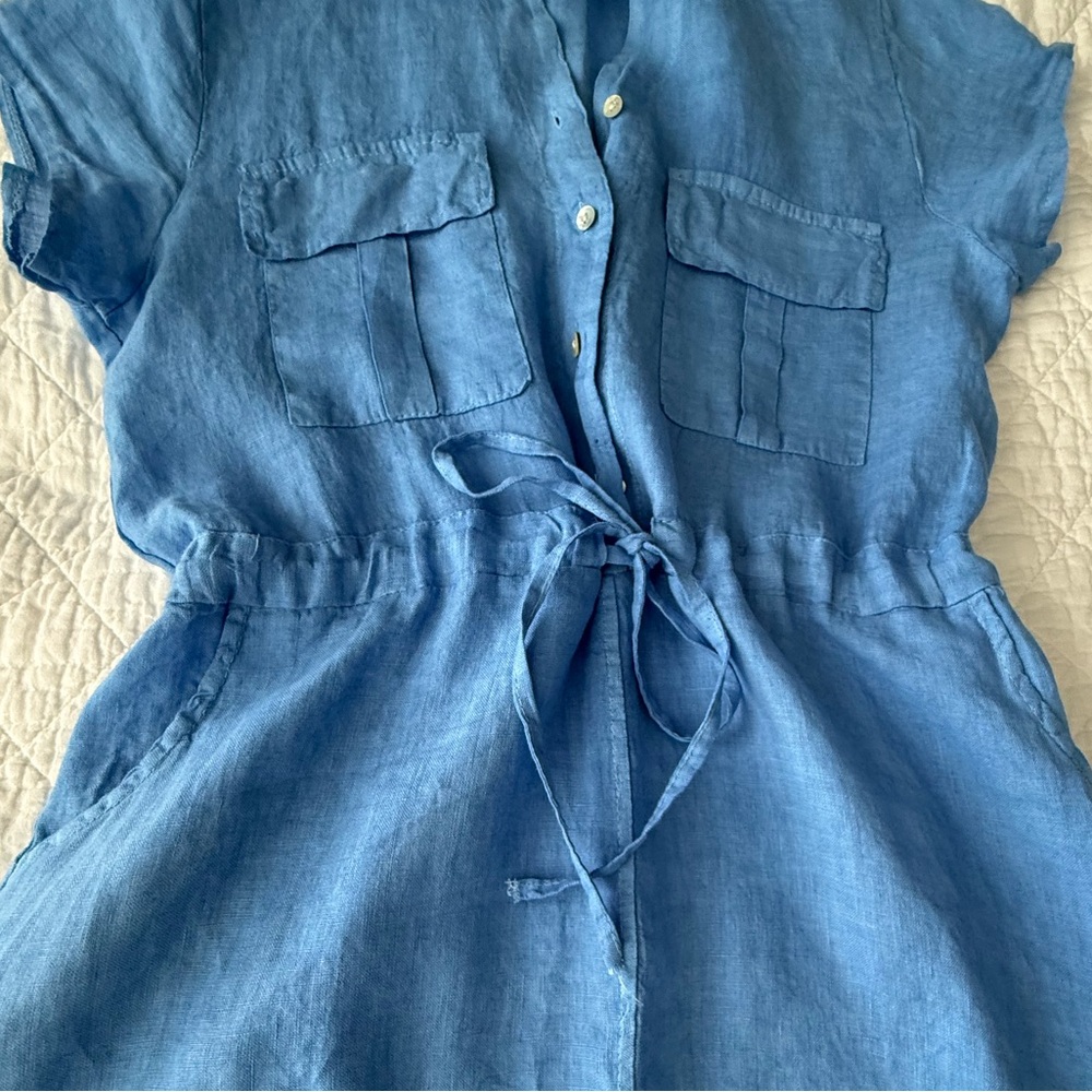 NWOT 100 Italian Linen Midi Dress - Picture 3 of 11